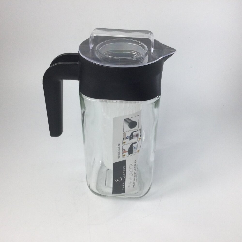 Emmeril Lagasse Fruit Infusion Muddler Clear Glass Jug Pitcher No Plunger